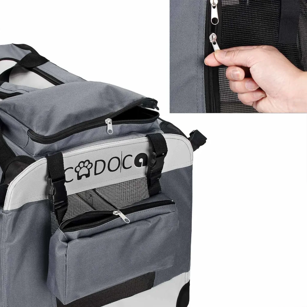Dog transport box L 70 x 52 x 52cm grey