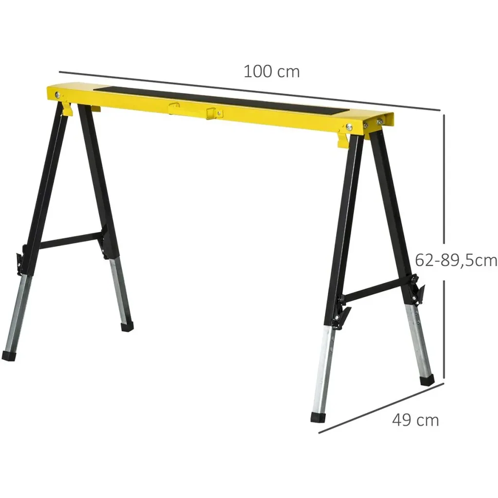 Workbench set of 2 foldable yellow+black
