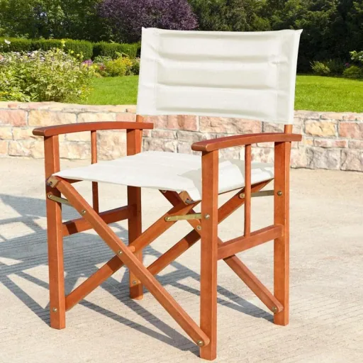 Folding director's chair cream eucalyptus FSC