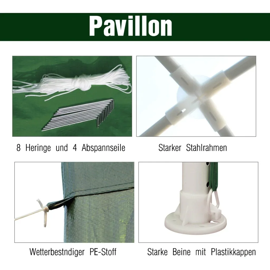 Garden pavilion with click system