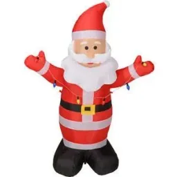 Inflatable Santa Claus - with colored lights - 190 cm