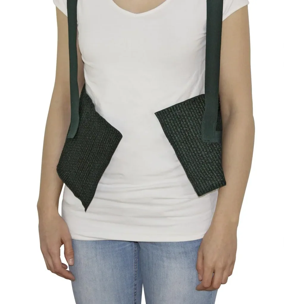 Green back support belt