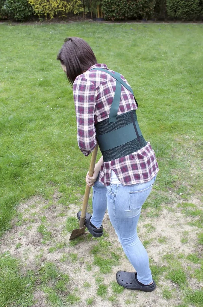 Green back support belt