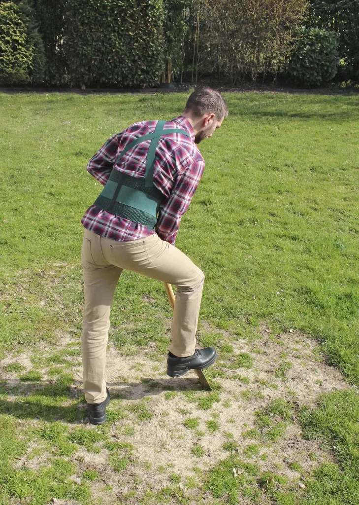 Green back support belt