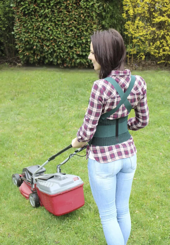 Green back support belt