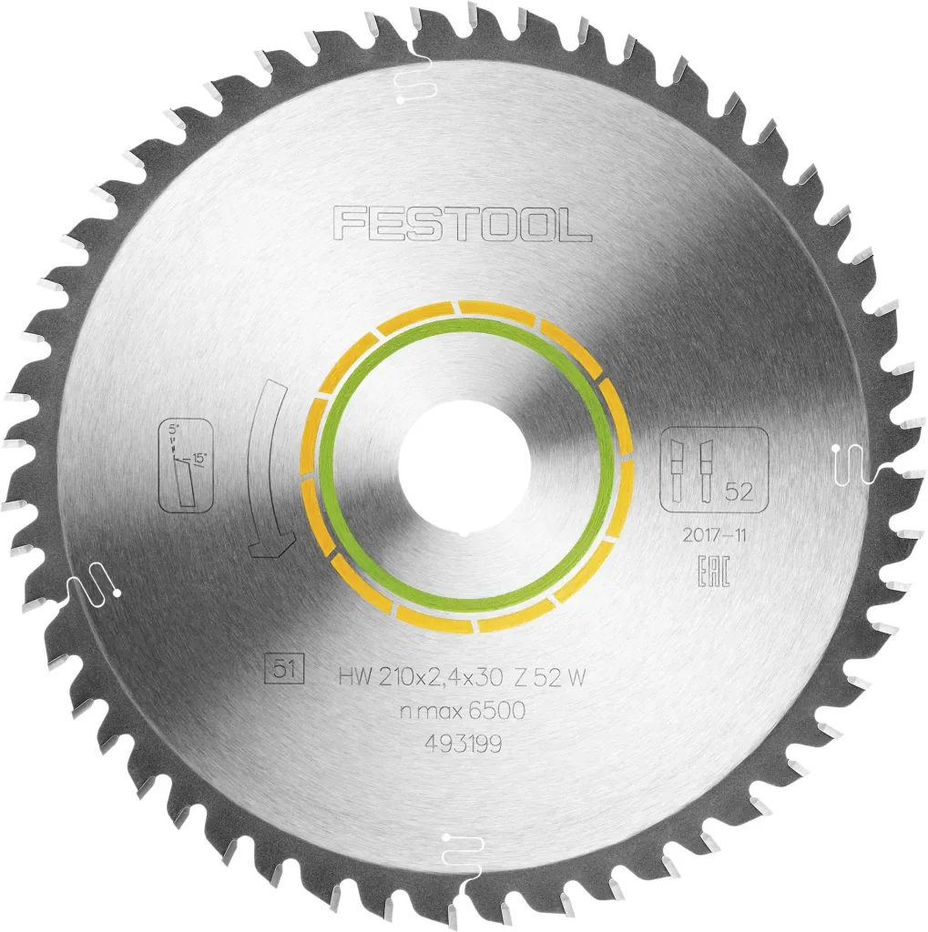 Fine-tooth saw blade HW 210 x 2.4 x 30 W52