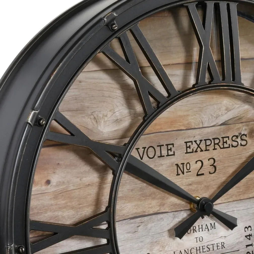 Vintage Clock - 90 cm - Metal - Black