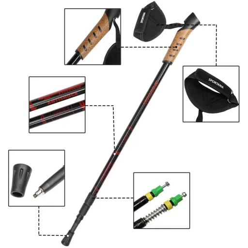 Sportana Nordic Walking Poles - red