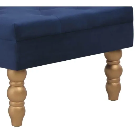 Stool 60x60x36 cm velvet navy blue