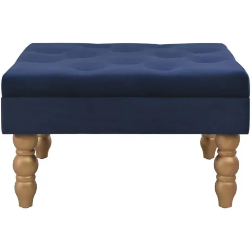 Stool 60x60x36 cm velvet navy blue