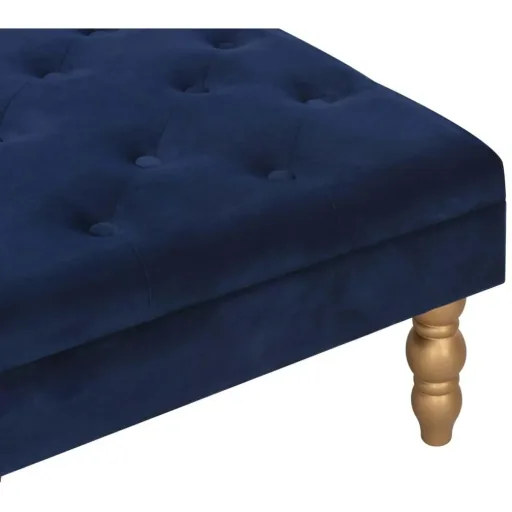 Stool 60x60x36 cm velvet navy blue