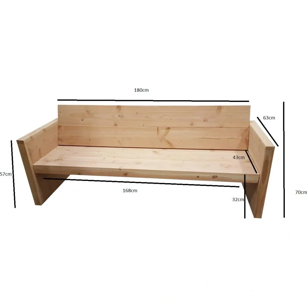 Assembly package lounge sofa / garden bench Pepijn