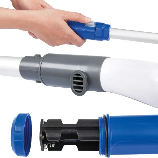 Electric telescopic pool vacuum