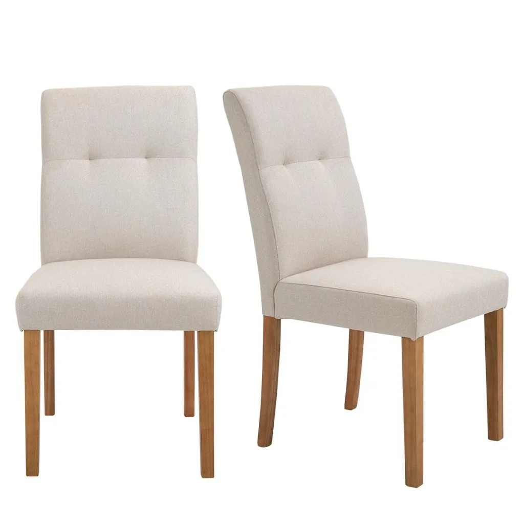 Dining room chairs in a set of 2 green