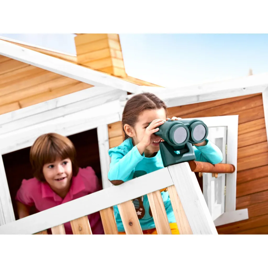 Max Playhouse Brown/White - Lime Green Slide