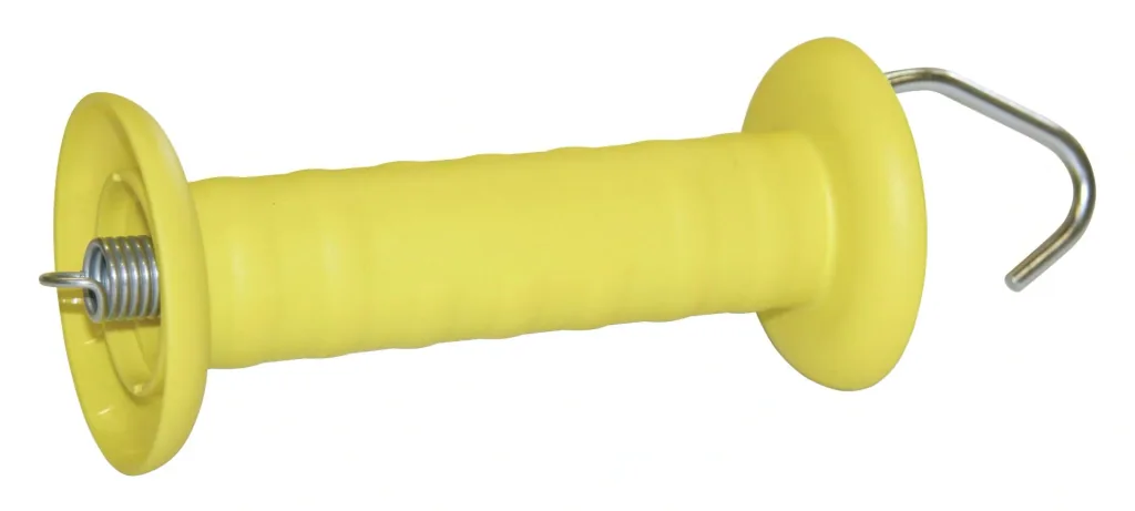Gate handle open with hook, yellow