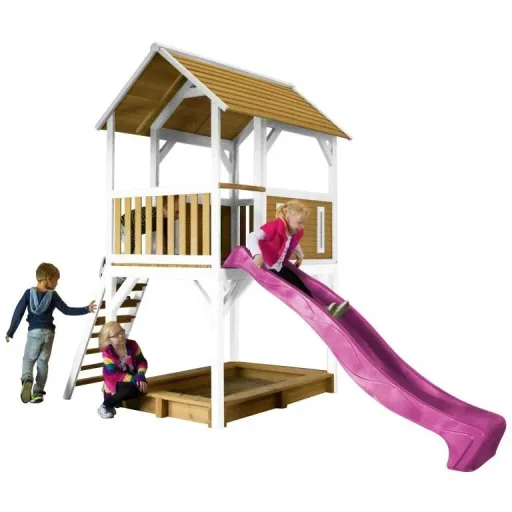 Pumba Play Tower Brown/White - Purple Slide
