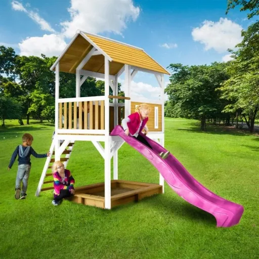 Pumba Play Tower Brown/White - Purple Slide