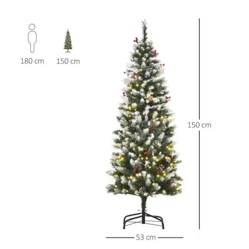 Christmas tree 1.5 m Christmas tree fir tree with 25 red berries
