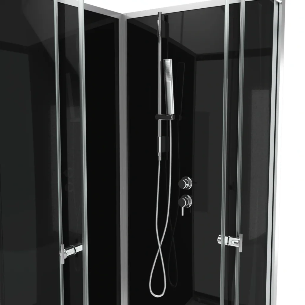 Komplettdusche"Black Reef" 80 x 80 x 195 cm