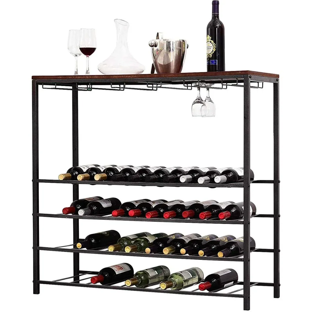 Wine rack for 40 bottles & 24 glasses