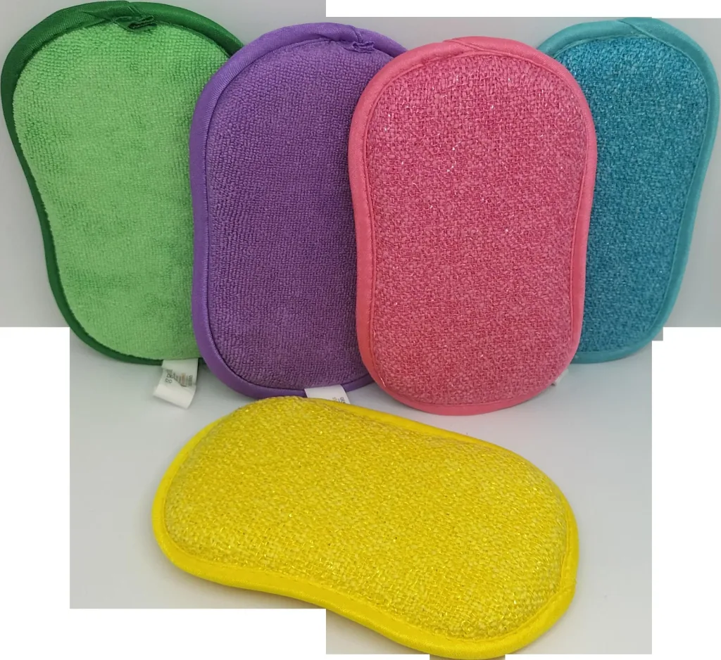 2 in 1 microfiber sponges, set of 5