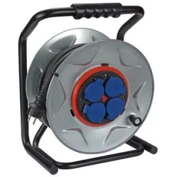 PROFESSIONAL CABLE REEL WITH ANTI-TWIST SYSTEM - NEOPRENE - 40 m - 3G2.5 - 4 SOCKETS