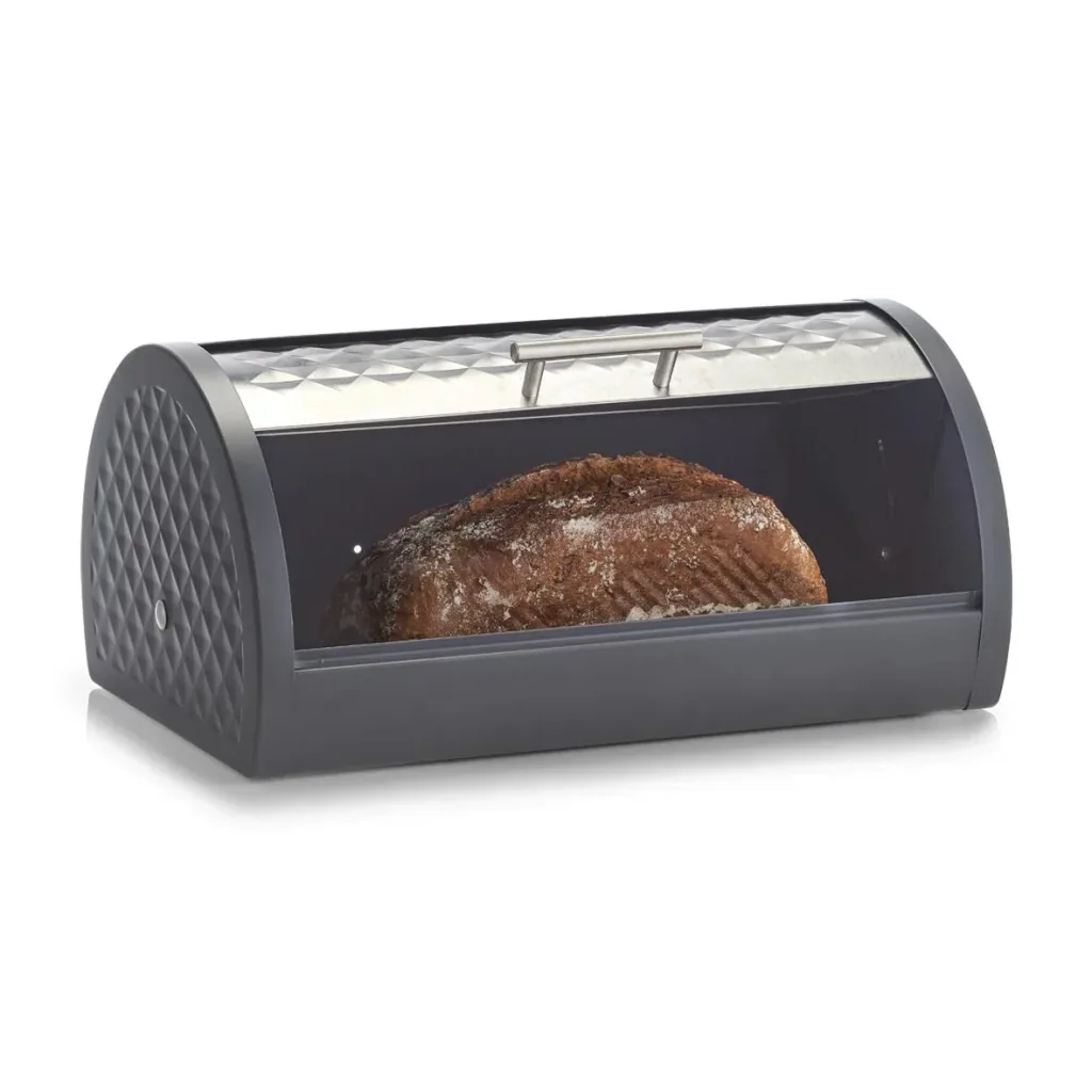 Bread bin, stainless steel/metal, anthracite