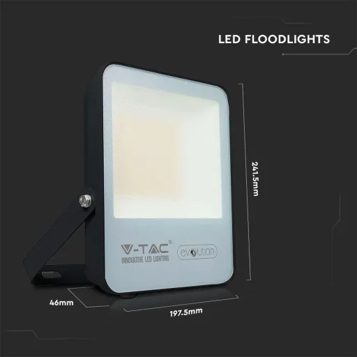 VT-4961 LED floodlight - 50 W - 8000 Lm - 6400 K - black