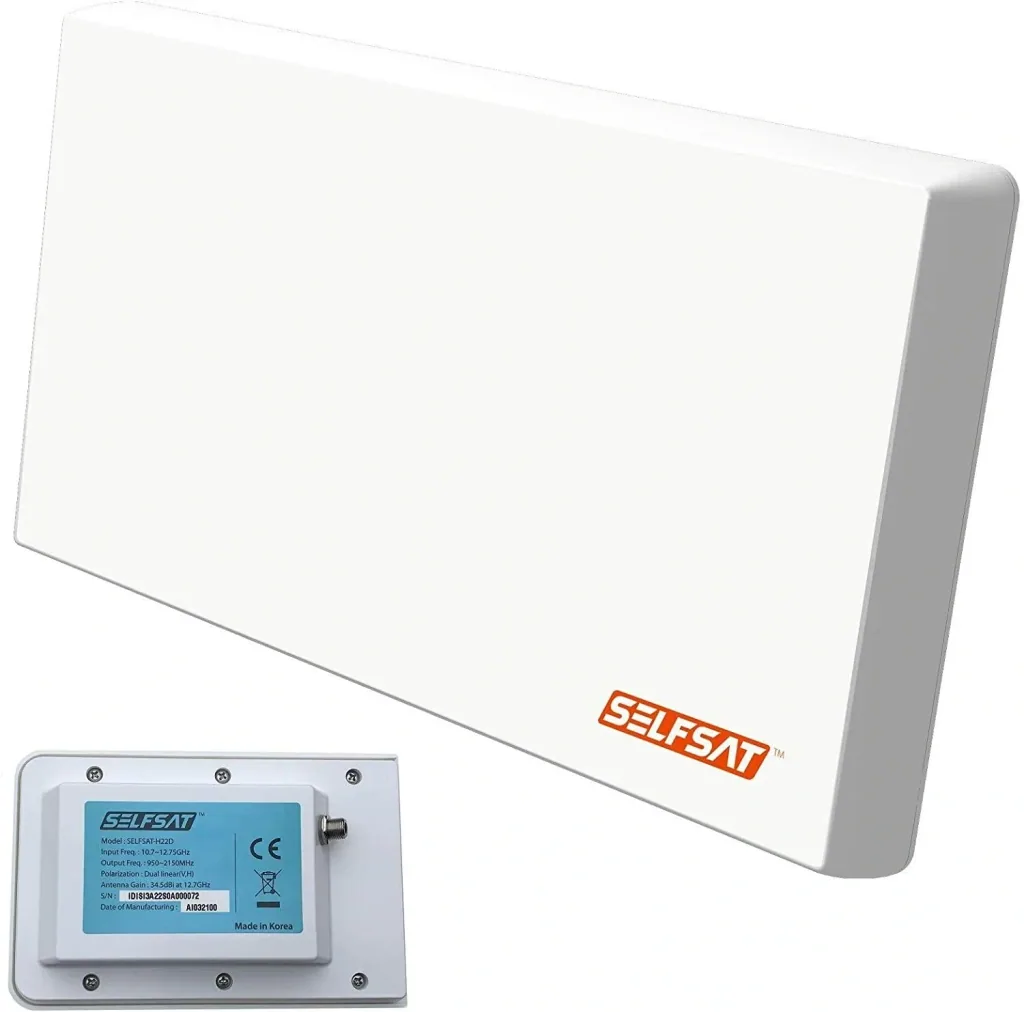 Sat flat antenna with single LNB