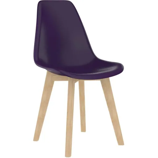 Dining room chairs 4 in plastic purple