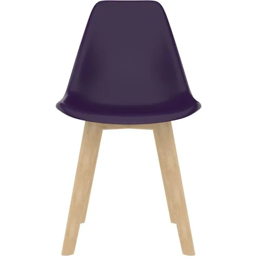 Dining room chairs 4 in plastic purple