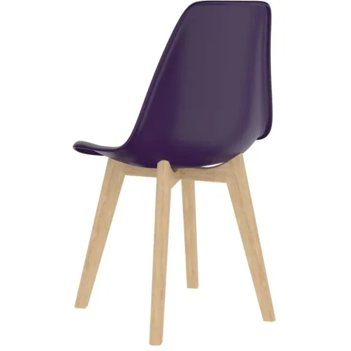 Dining room chairs 4 in plastic purple