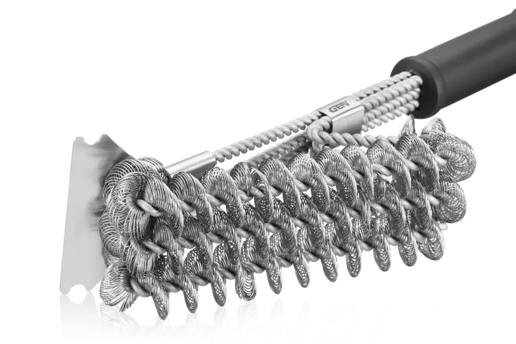 BBQ grill brush, bristle-free