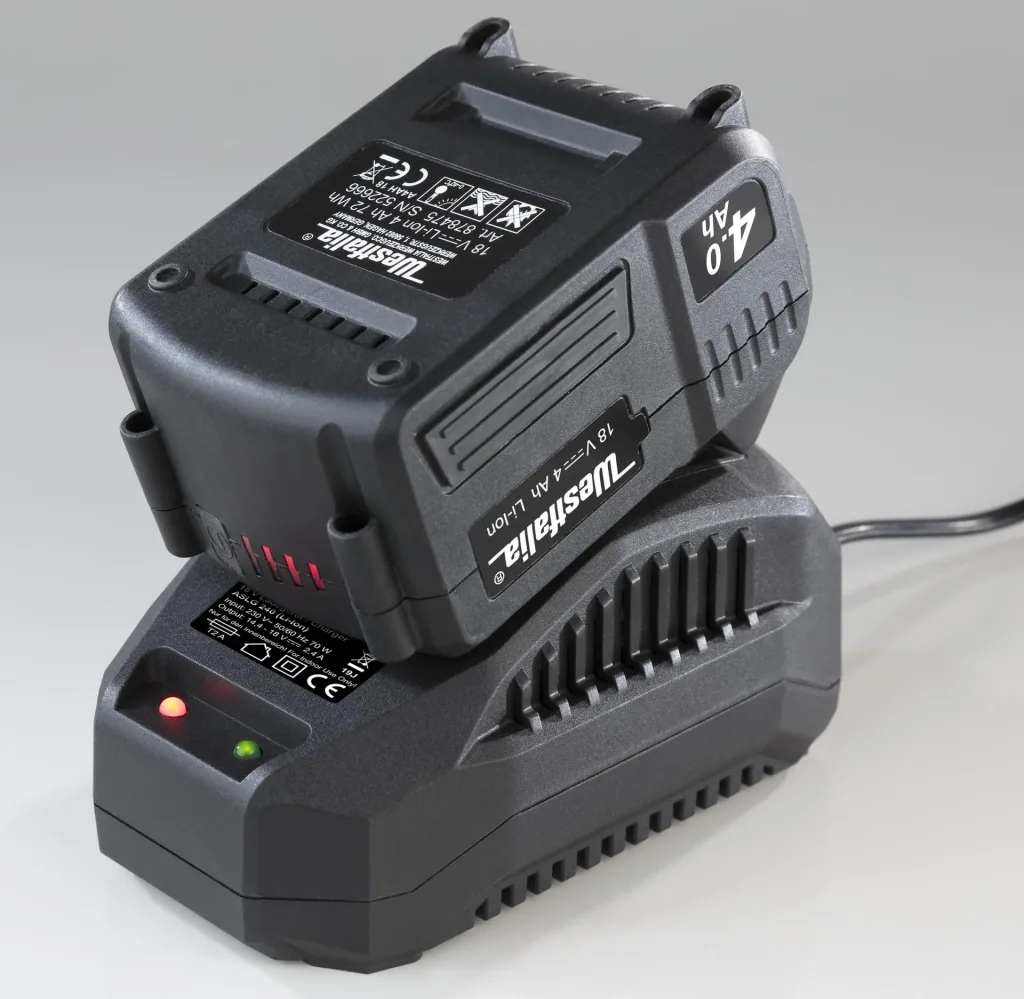 Snoerloze luchtpomp 18 volt, met accu 4A en oplader