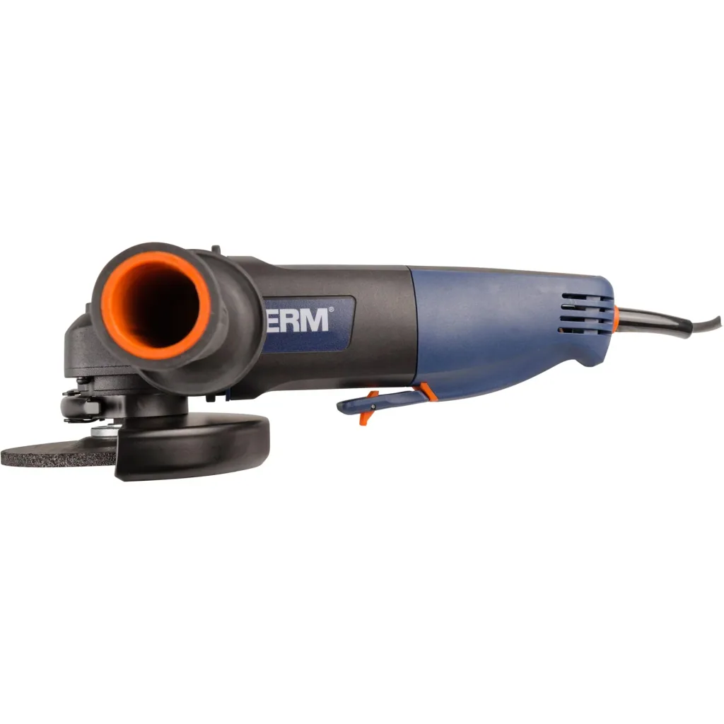 AGM1060S Angle Grinder 750W - 115mm - Paddle Switch - Spindle Lock - Soft Grip and Side Handle - Incl. Accessories