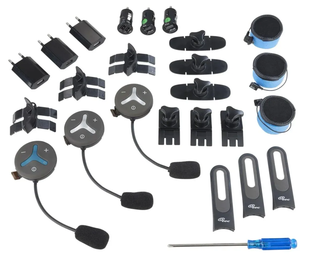 Forestry helmet with Bluetooth intercom system set of 3 - Treetalk Trio