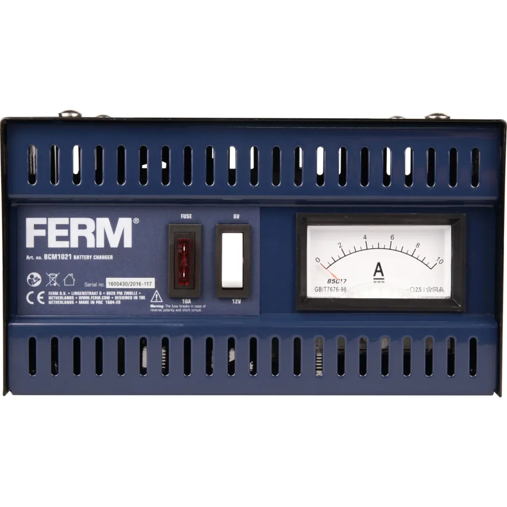 BCM1021 Battery Charger 6/12V - Start function - Pulse maintenance charge - Overcharge, short circuit and reverse polarity protection -
