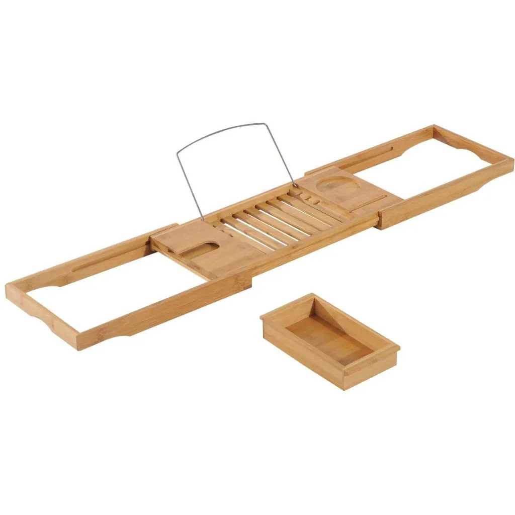 Bathtub shelf 75-109cm bathtub support bathtub bridge bamboo