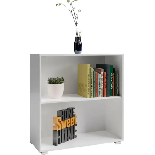 Bookcase "Vela" White - 2 shelves