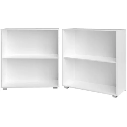 Bookcase "Vela" White - 2 shelves