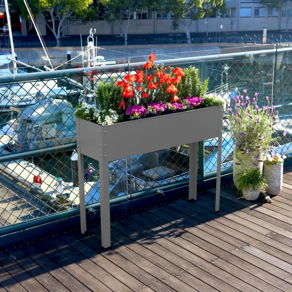 Verhoogd metalen plantenbed "Freising" maat XL