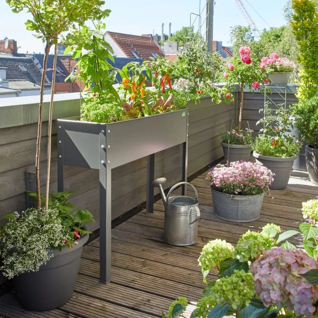 Verhoogd metalen plantenbed "Freising" maat XL