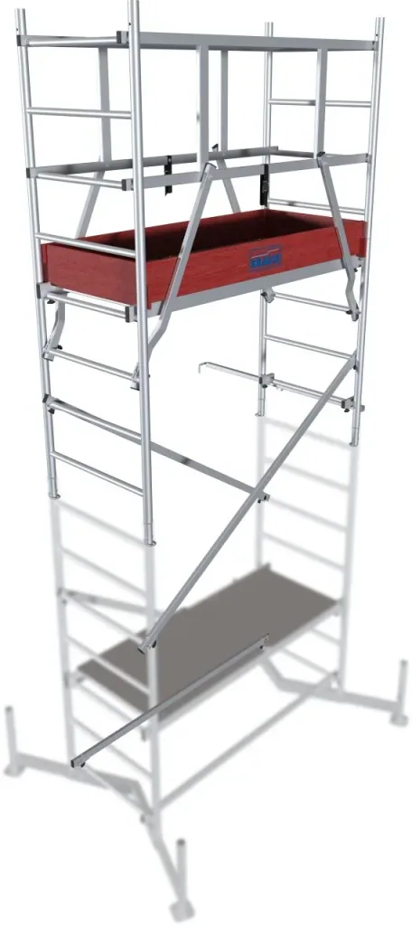 MONTO ClimTec aluminum scaffolding, 1st level, working height approx. 5.00 m