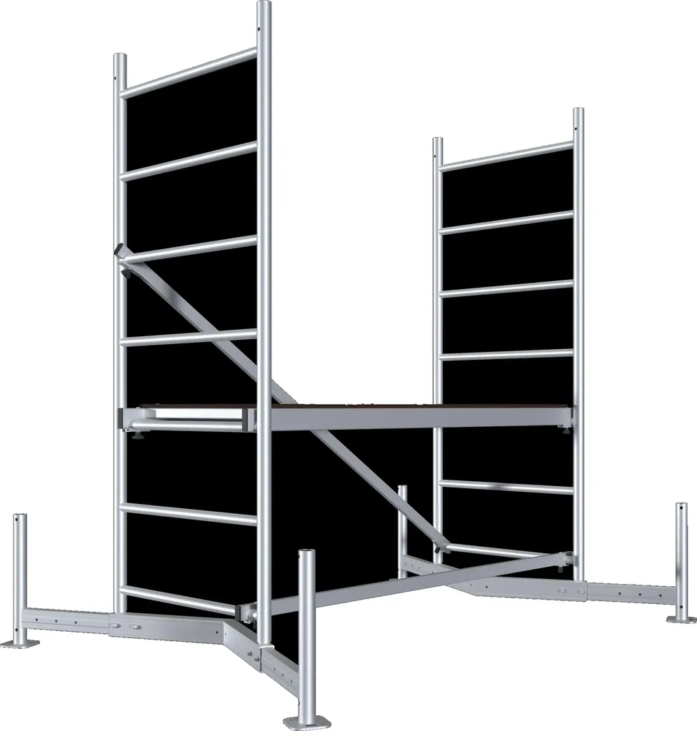 MONTO ClimTec aluminum scaffolding, basic scaffolding, working height approx. 3 m
