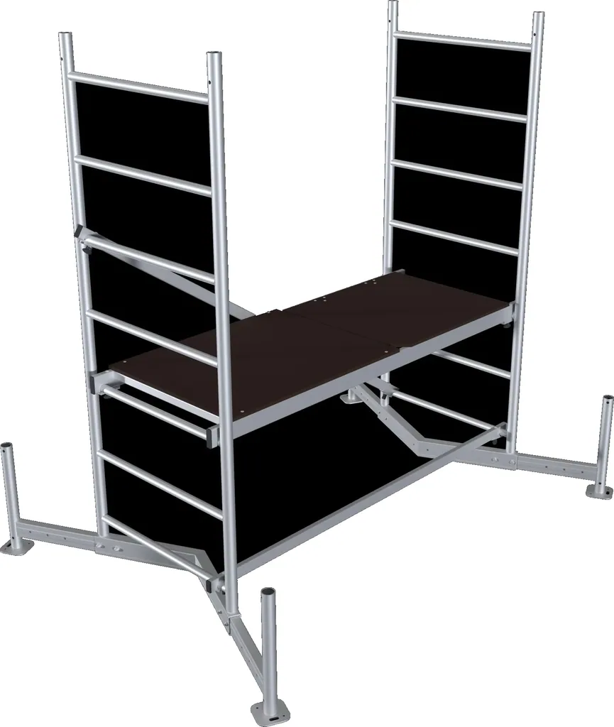 MONTO ClimTec aluminum scaffolding, basic scaffolding, working height approx. 3 m