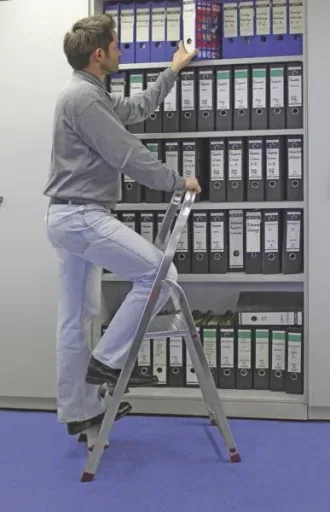 Stepladder aluminum, 3 steps ladder