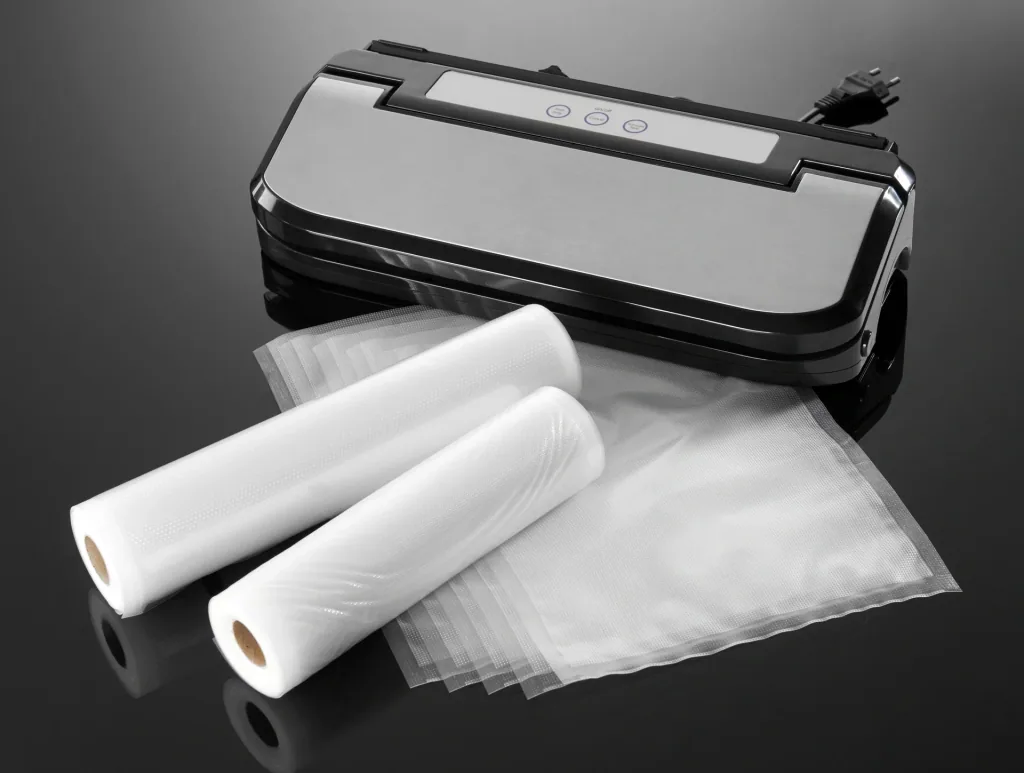 Stainless steel vacuum sealer, 150 W, FREE: 2 rolls (22x500 and 28 x500 cm) + 5 bags