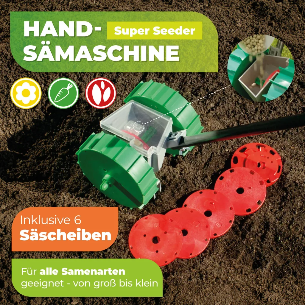 Hand seeder "Super Seeder" including 6 seed discs