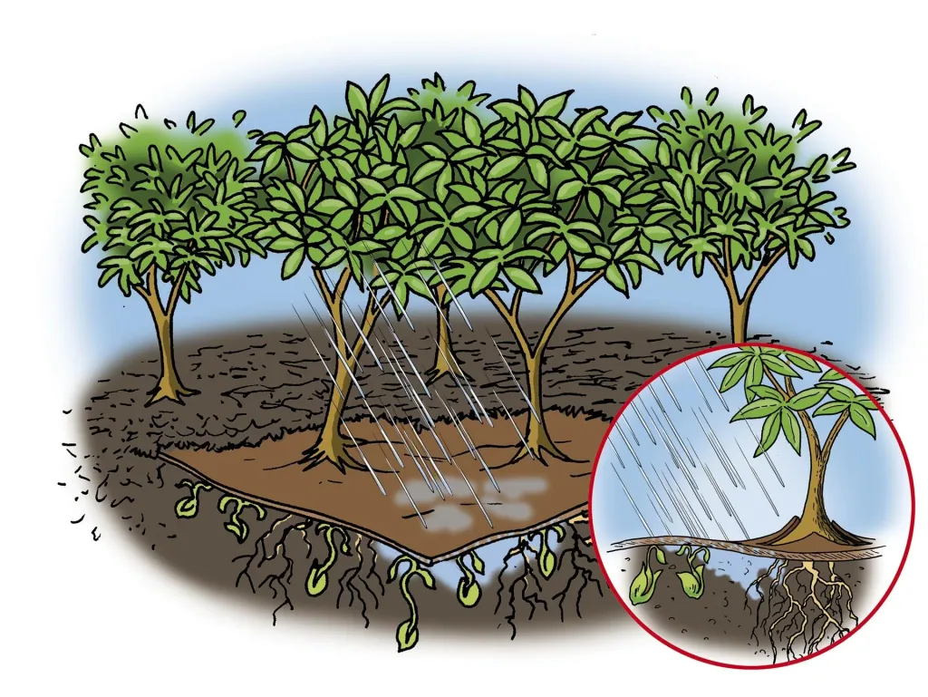 Biologische mulchdoek, 3 x 10 m – in professionele kwaliteit